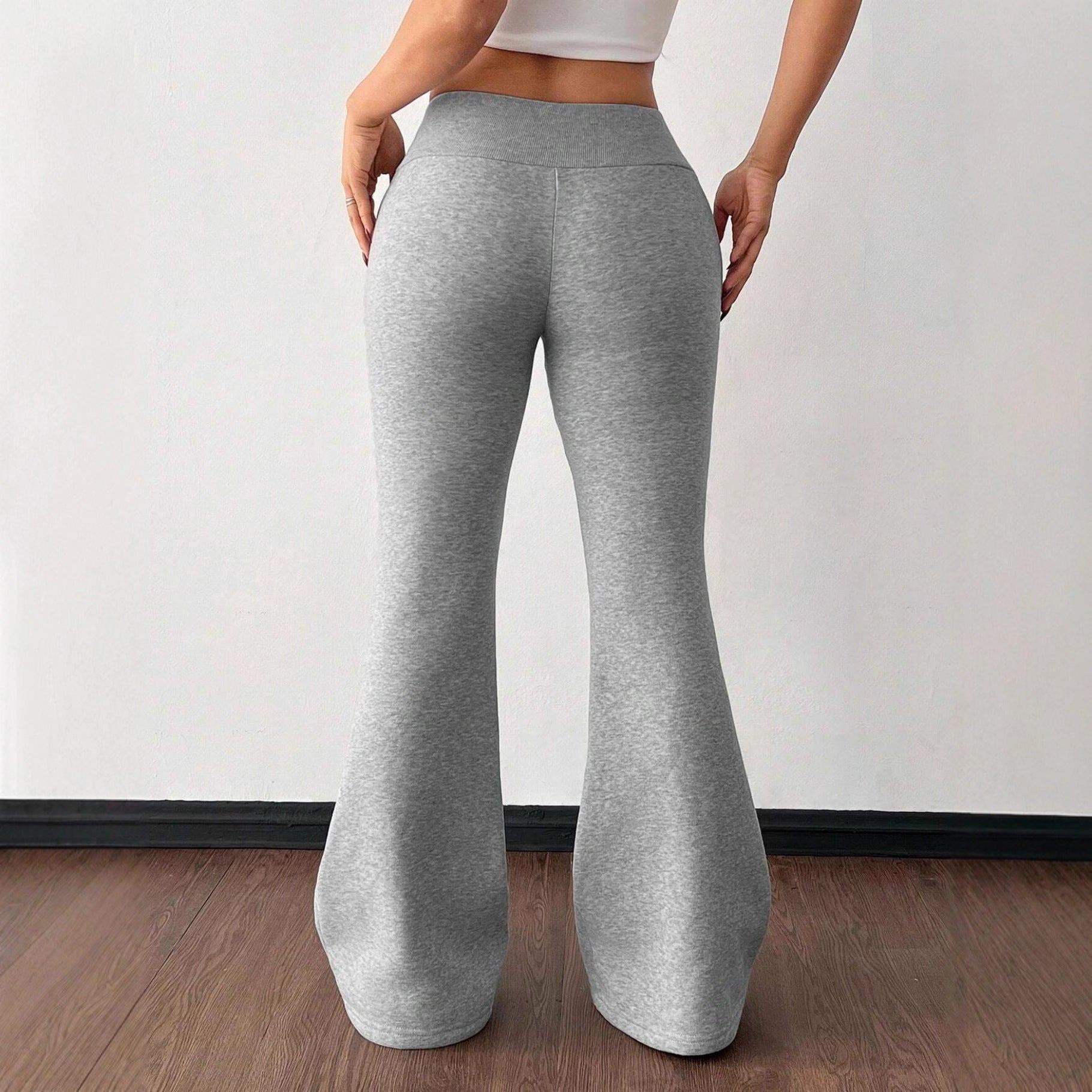 Padded Fleece High Waist Cotton Sweatpants For Cozy Everyday Wear