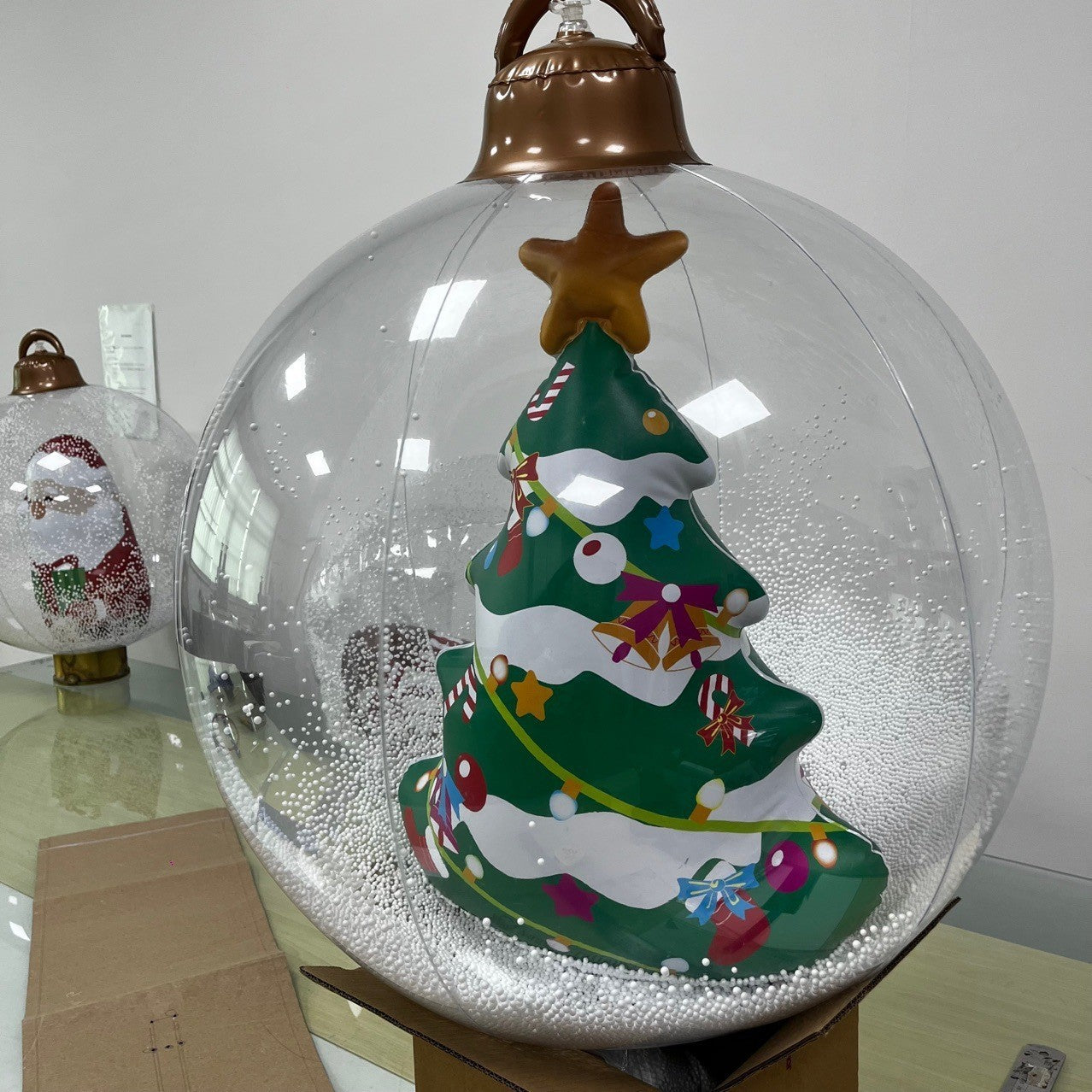 Inflatable Christmas Ornaments for Trees with Santa, Snowman and Tree Options-Tree Style Without Light-Theone Apparel