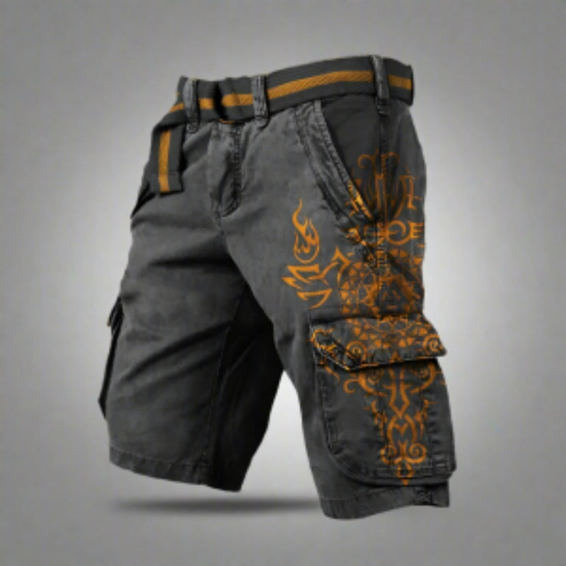 Vibrant Graphic Utility Bottoms with Secure Pocket Storage-Theone Apparel