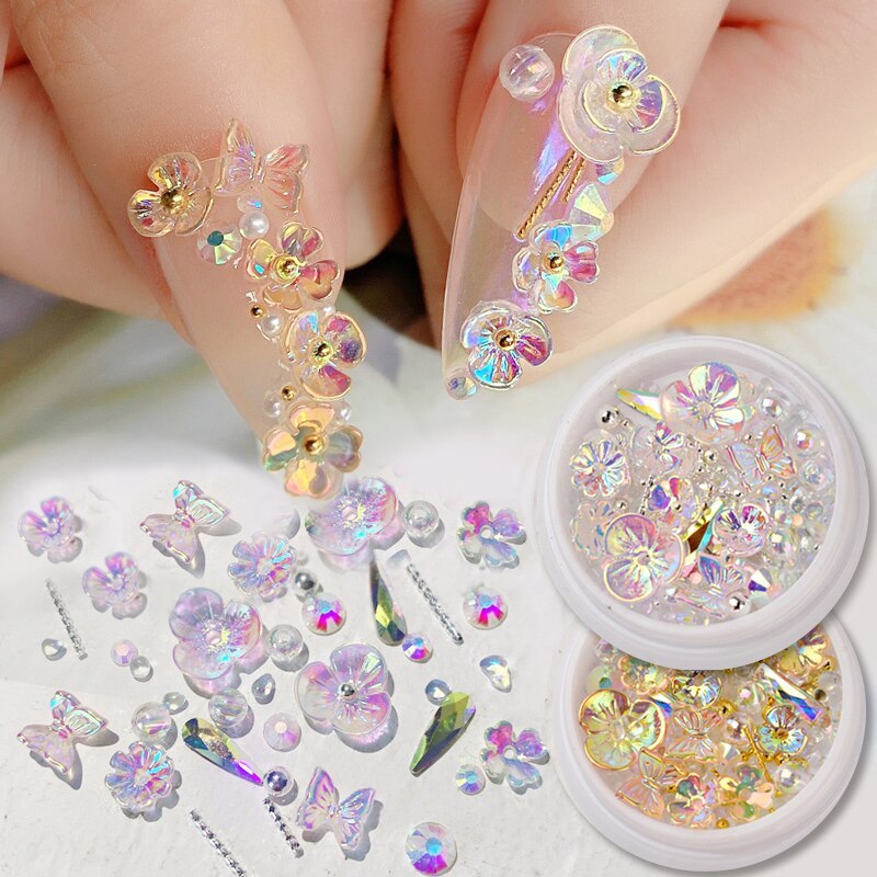 Women's 3D Nail Art Decorations in Iridescent Color Options-Theone Apparel