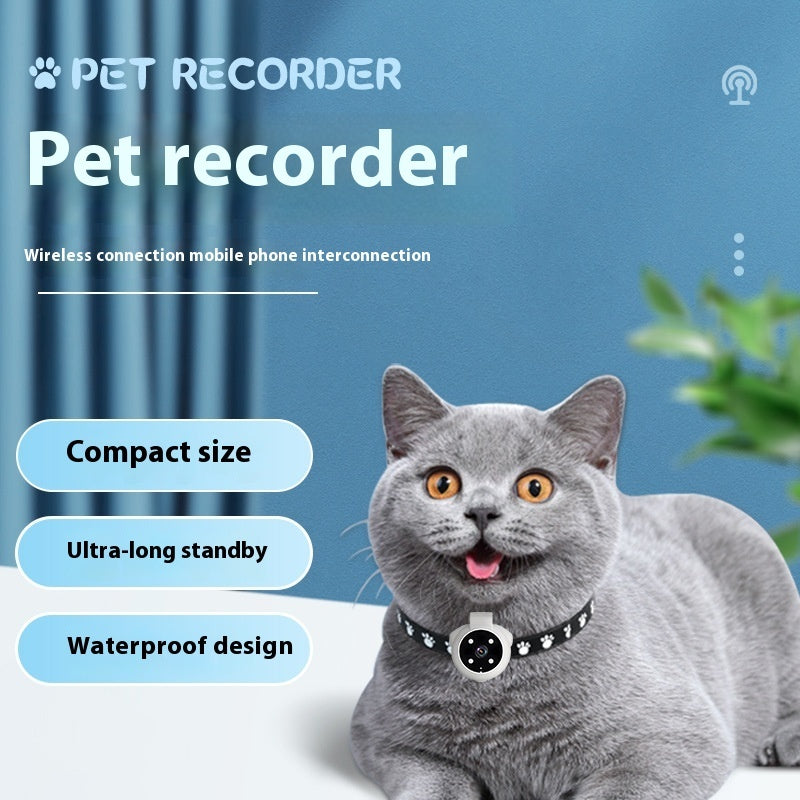 Pet Tracker Collar With Motion Recording Camera