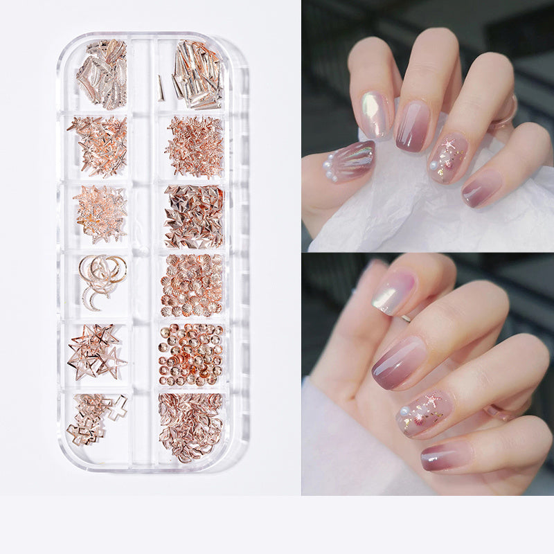 Witte en zilveren 3D Pearl en Butterfly Nail Adornments