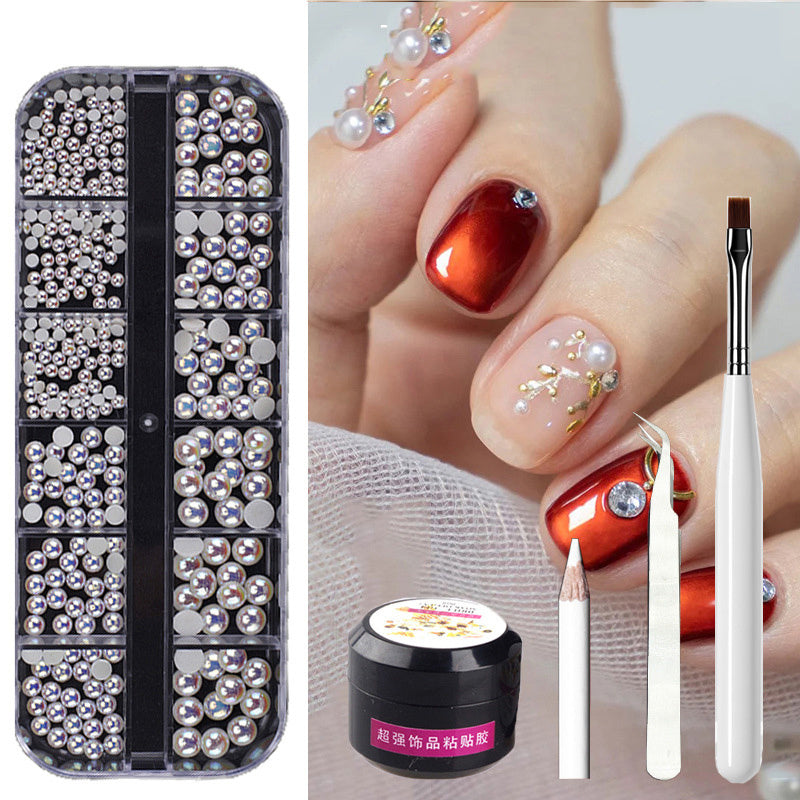 Rhinestone and Metal Nail Adornments for DIY Manicures