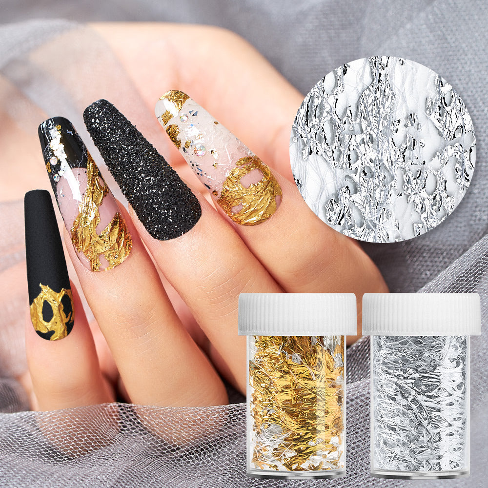 Modern goud- en zilveren foliepapier voor nagels voor dames voor nagels