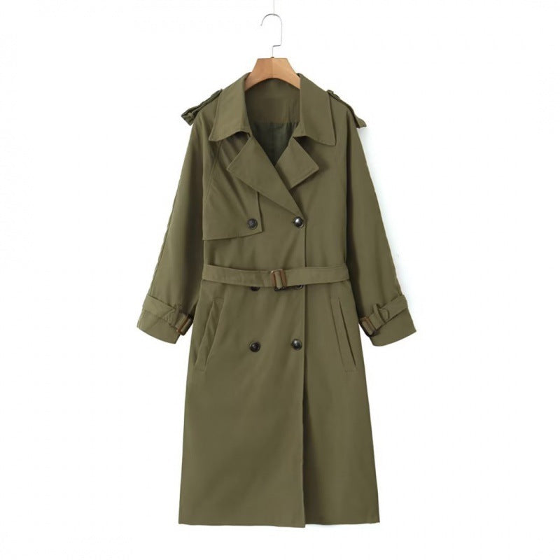 Women's Fashion Casual Long Trench Coat