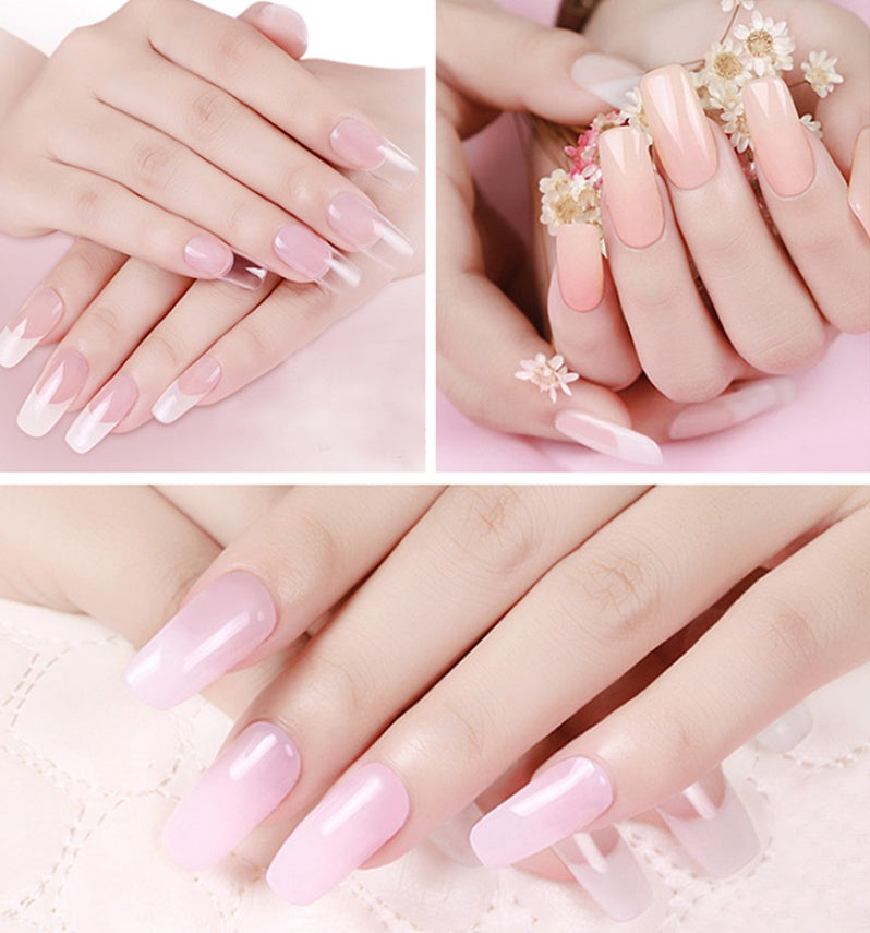 Transparent Nail Extension Poly Gel 100 Piece Set