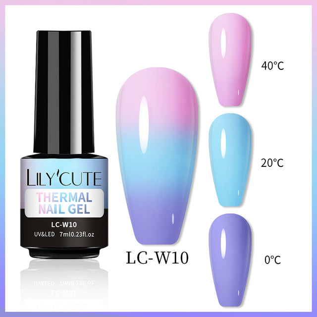 Women's Thermal Gel Nail Paint Colors in Multiple Shades