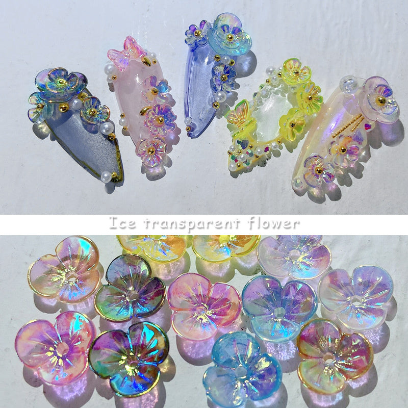 Women's 3D Nail Art Decorations in Iridescent Color Options