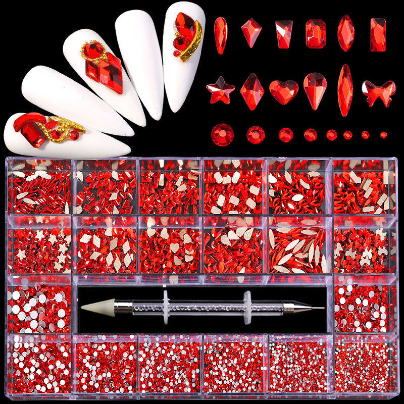 Set of 21 Boxes of Nail Art and 3D Designs