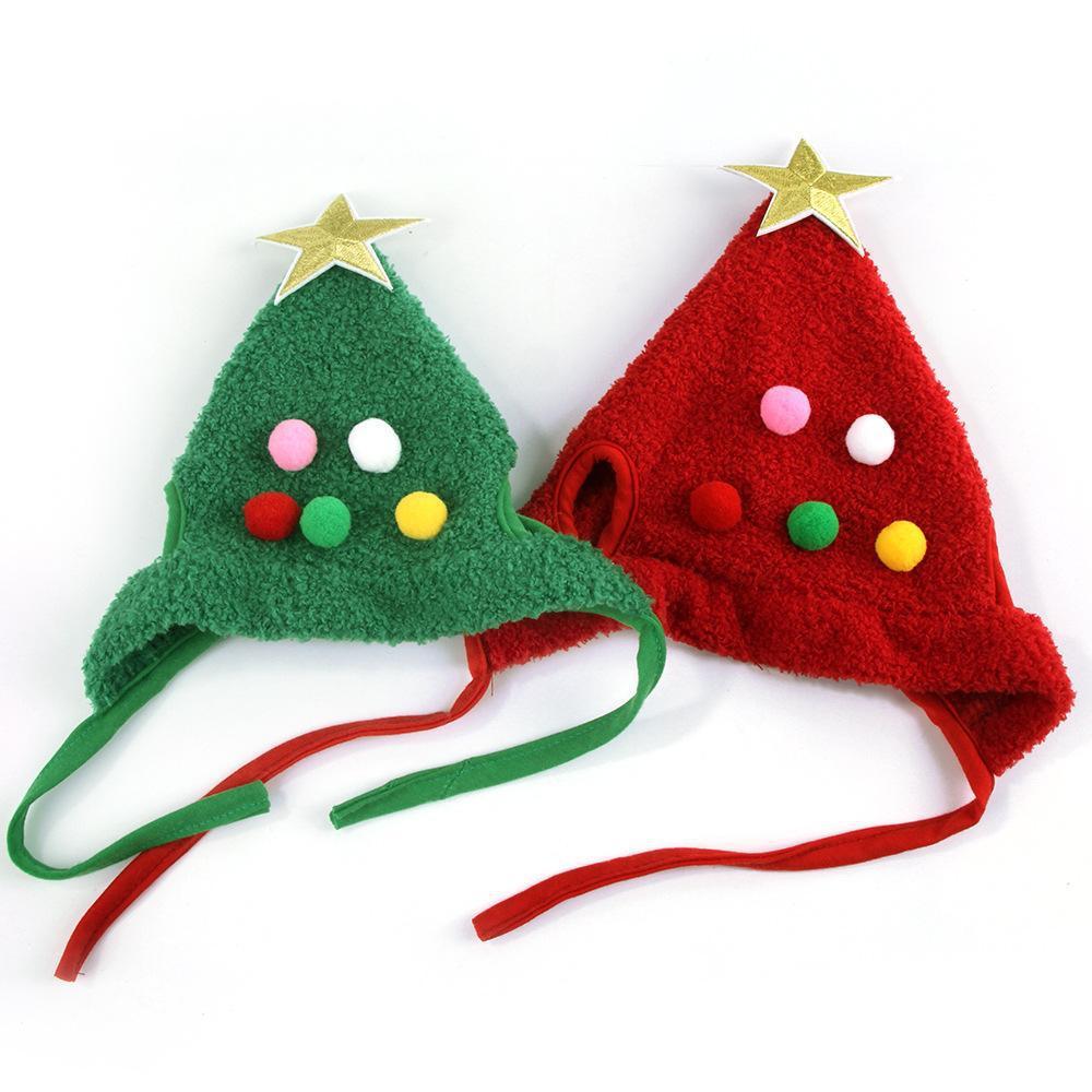 Adorable Pet Christmas Outfits with Stars and Puffballs