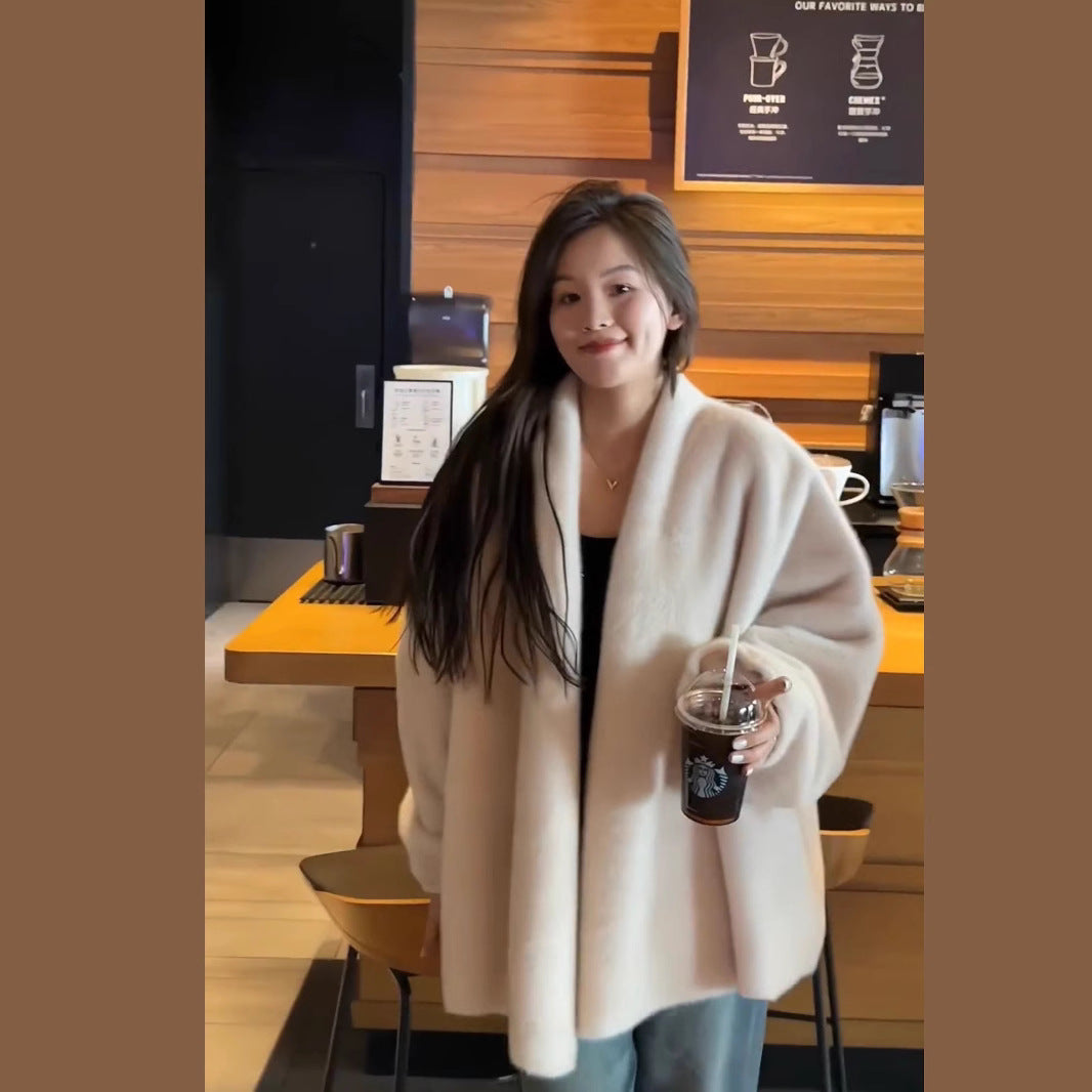 Short Leather Fur Coat Mink