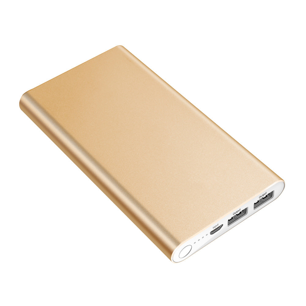 12000mAh Ultra?Thin Alloy Power Bank With Multi?Port Output