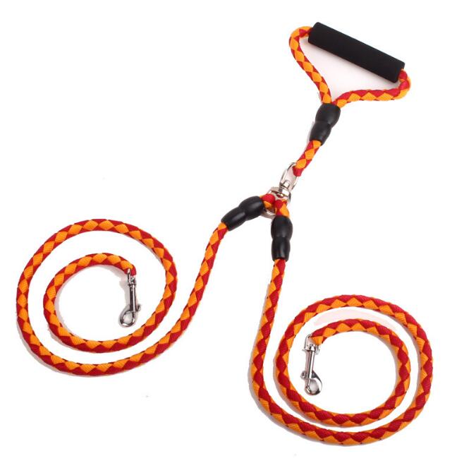 Double Ended Dog Leash Rope For Walking Two Pets