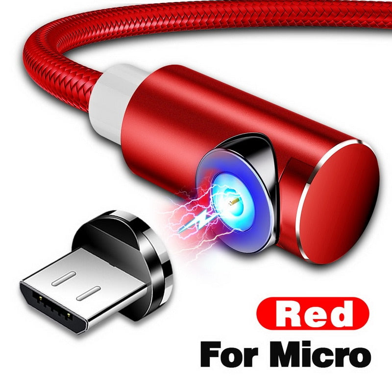 Magnetic Fast?Charging Cable With Swappable Micro?USB, Lightning, Type?C Heads