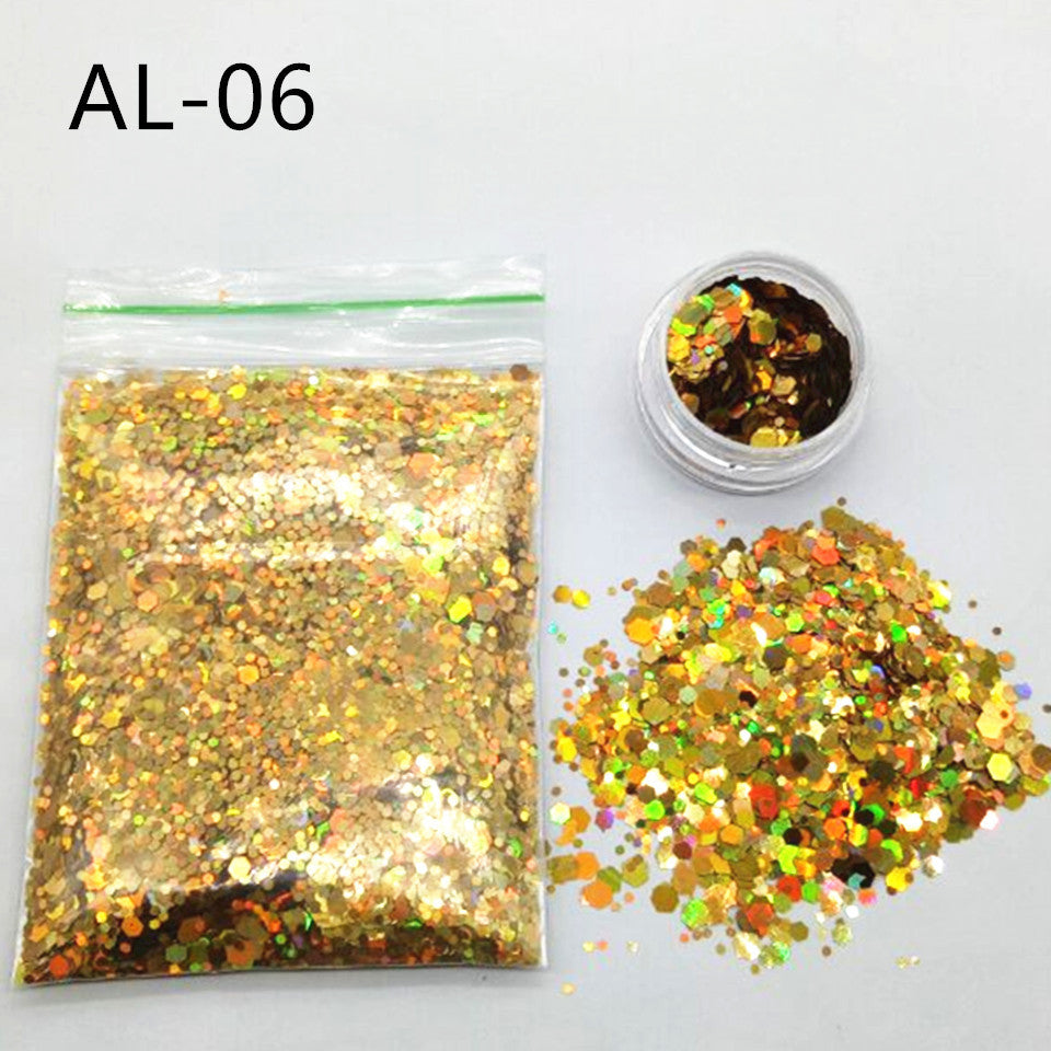 Glittery Sequin Nail Powder for Nail Art and Decoration