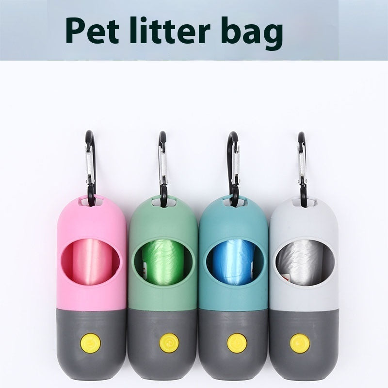 LED Light Pet Waste Bag Dispenser For Easy Cleanup