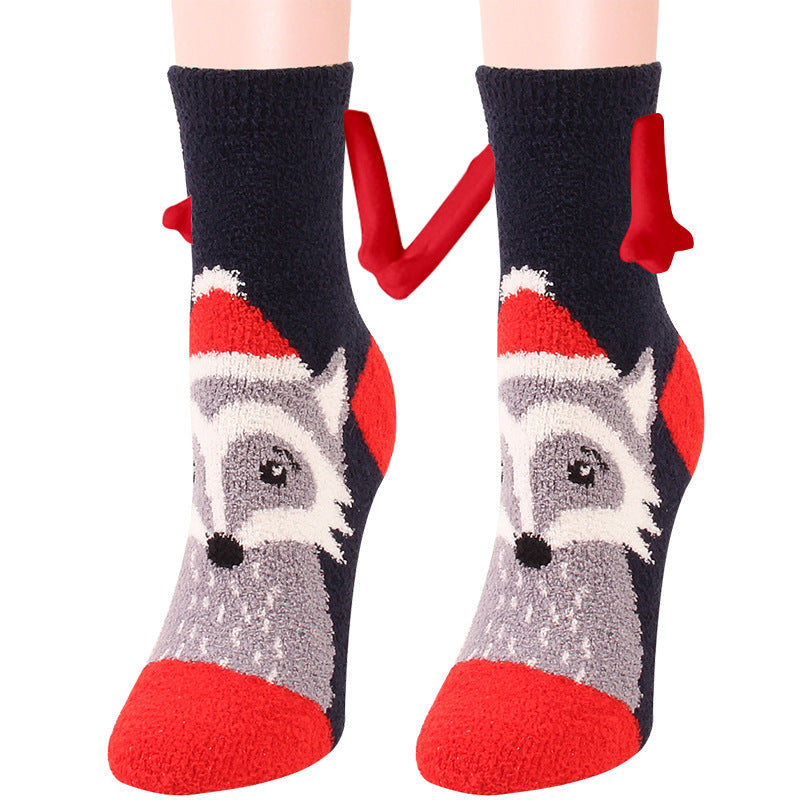 Adorable 3D Soft Fleece Crew Socks with Penguin Designs-Figure 30-Theone Apparel