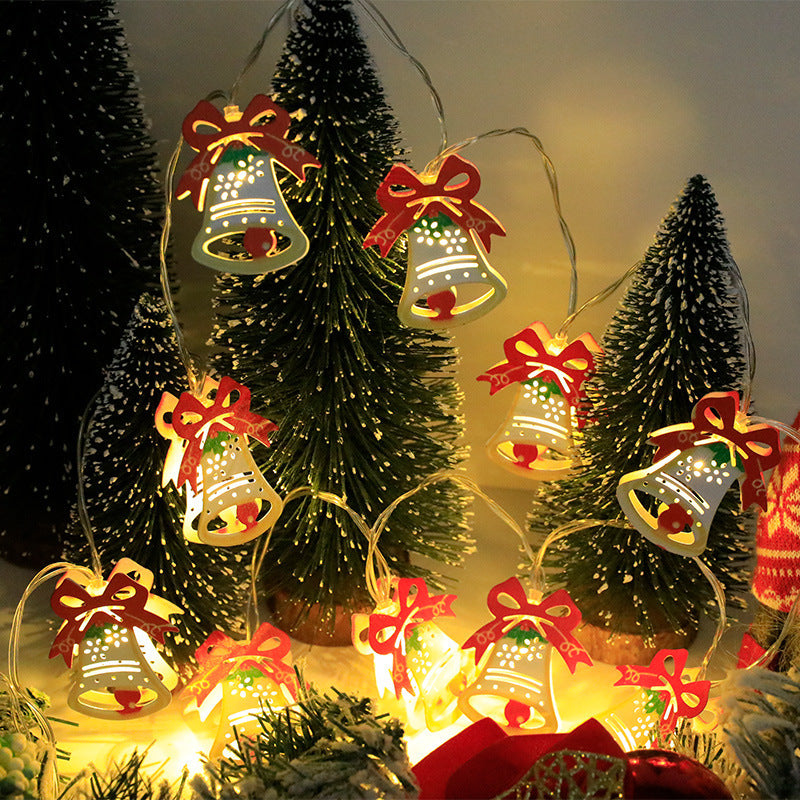 Christmas Themed LED String Lights Hanging Decoration with Christmas Symbols-Bell-Theone Apparel