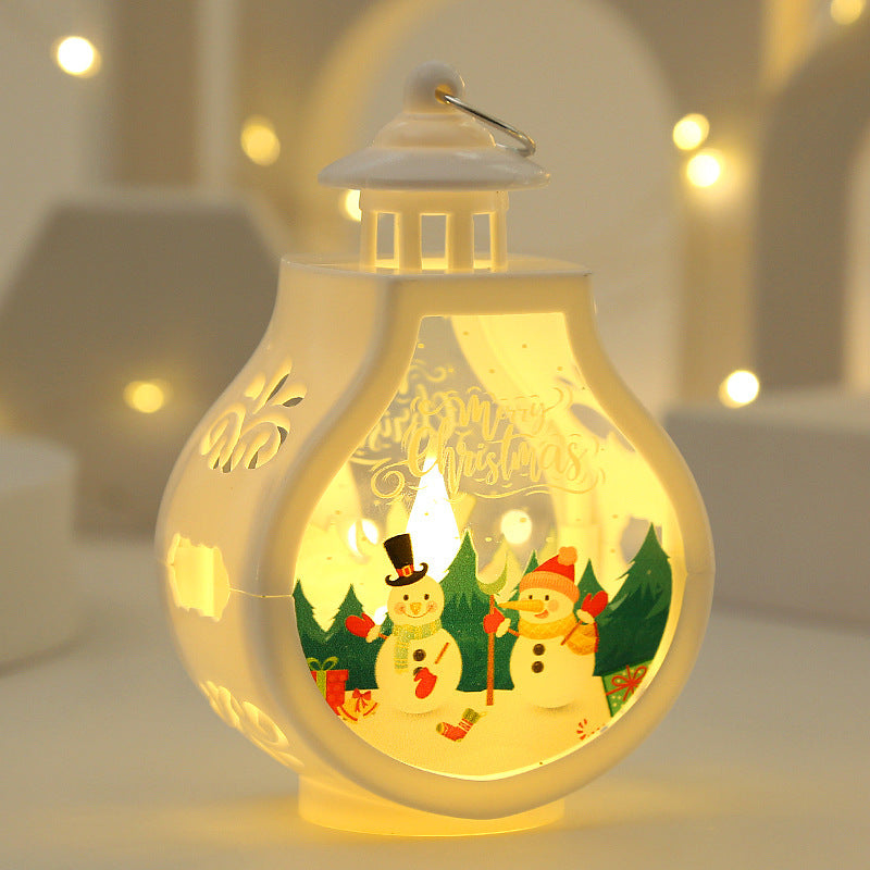 Christmas Themed Snowglobe Style Lamp with LED Light-Snowman-Theone Apparel