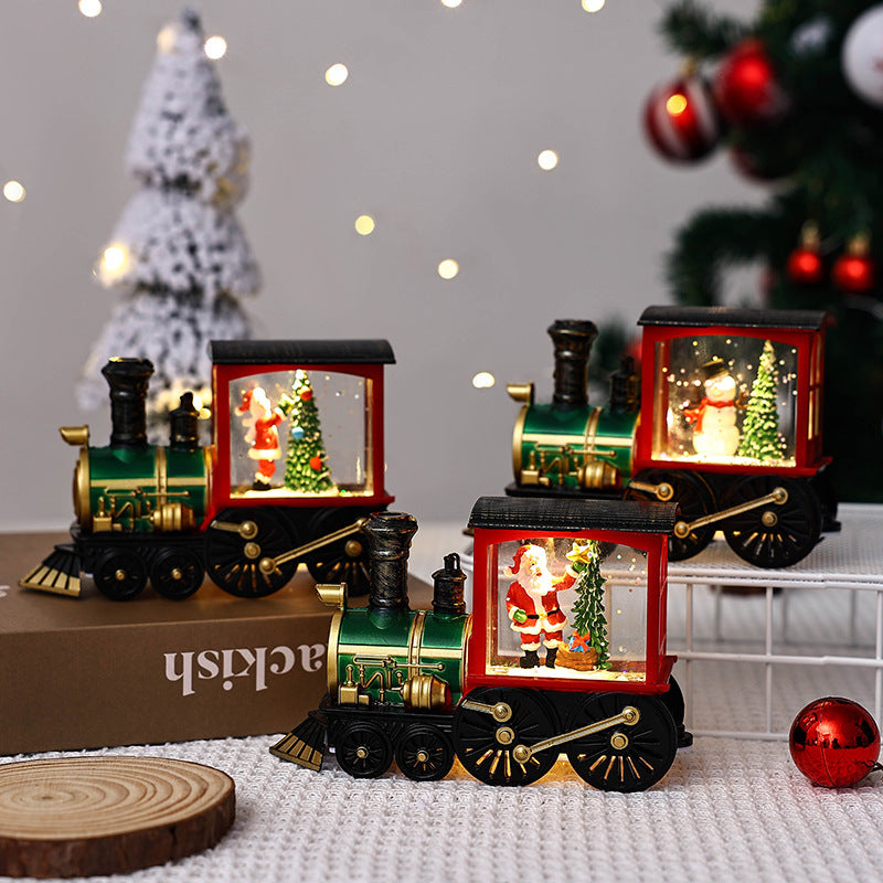Christmas Themed Train Car Snowglobe with Glitter-Theone Apparel