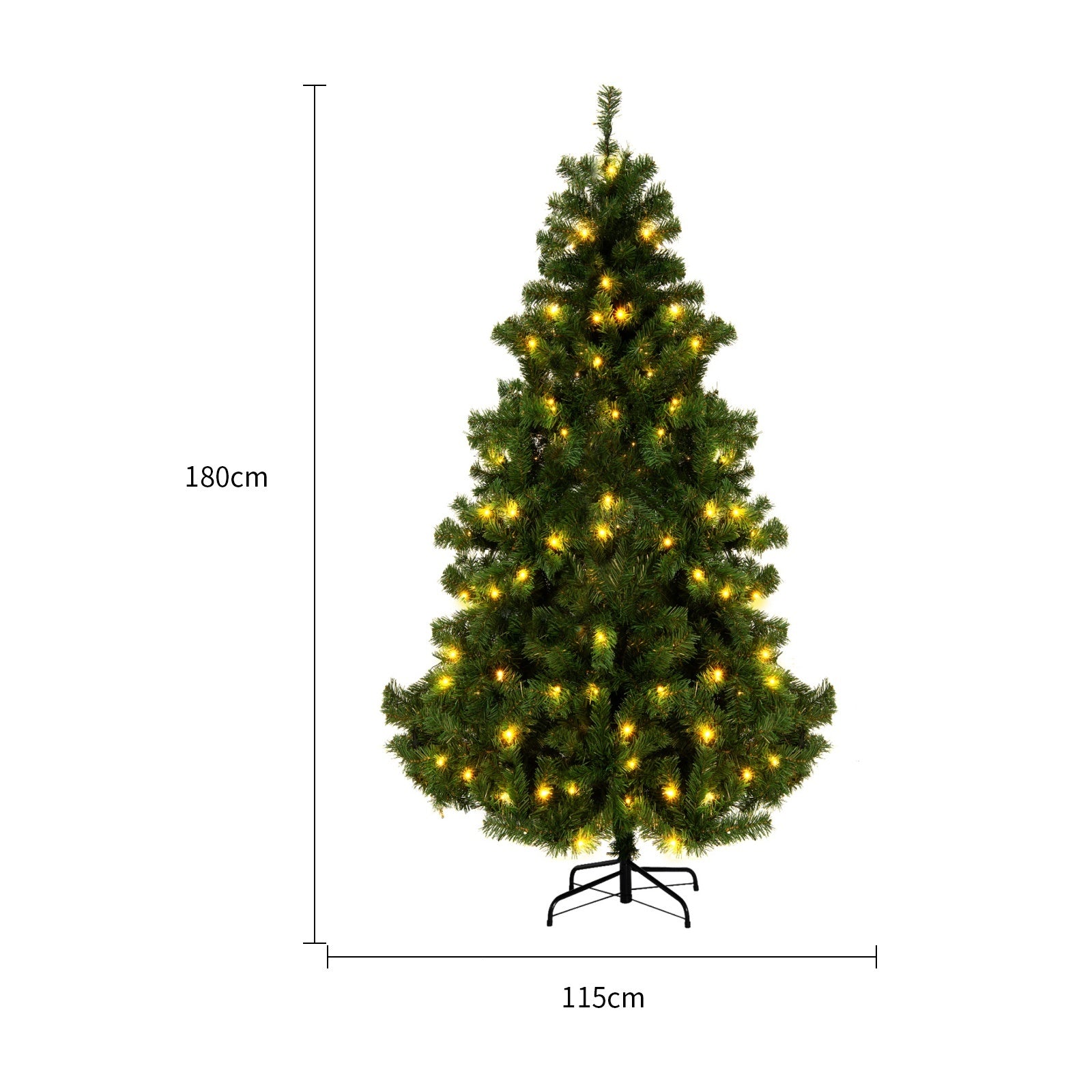 Christmas Tree PVC Artificial Snow Christmas Tree Mall Window Decoration Tree Cedar Christmas Tree Christmas Decoration Supplies-Green 180CM-Theone Apparel