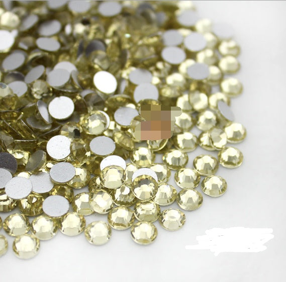 Colorful Rhinestone Jewel Nail Adornment in Multiple Colors-Light yellow-Theone Apparel