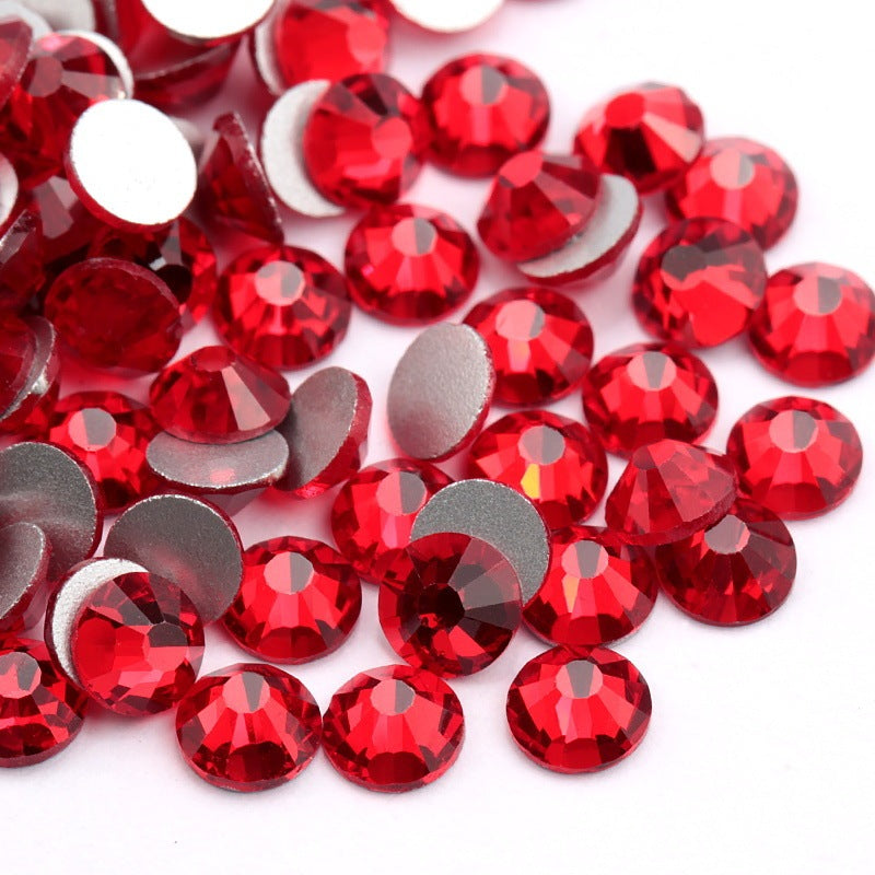 Colorful Rhinestone Jewel Nail Adornment in Multiple Colors-Red-Theone Apparel