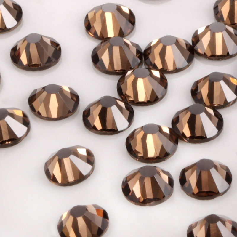 Colorful Rhinestone Jewel Nail Adornment in Multiple Colors-Smoke yellow-Theone Apparel