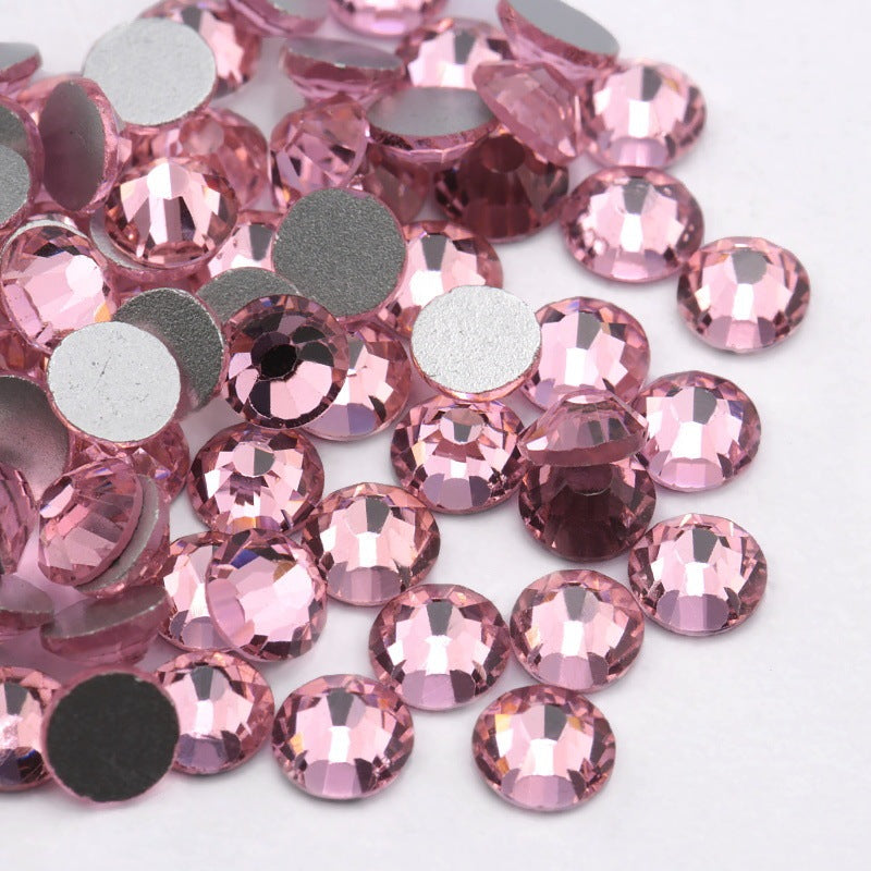 Colorful Rhinestone Jewel Nail Adornment in Multiple Colors-Light pink-Theone Apparel