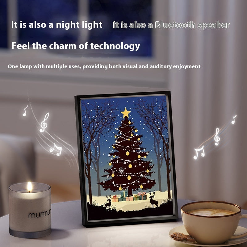 Festive 2-in-1 Christmas Tree Night Light & BlueTooth Speaker Holiday Decoration-Theone Apparel