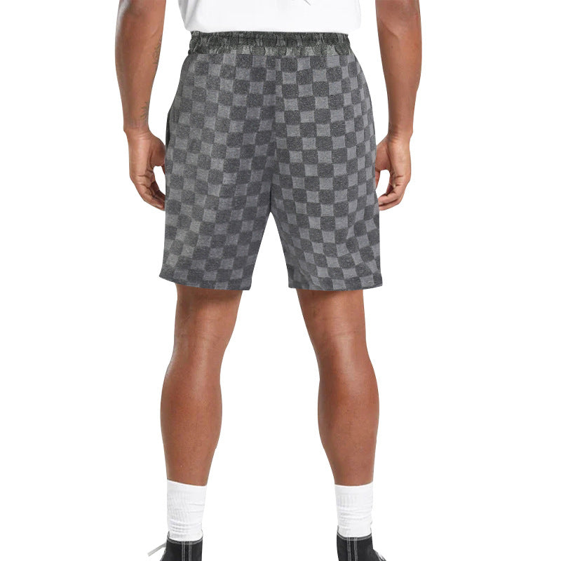 Loose-Fit Checkerboard Plaid Shorts for Casual Active Days-Theone Apparel