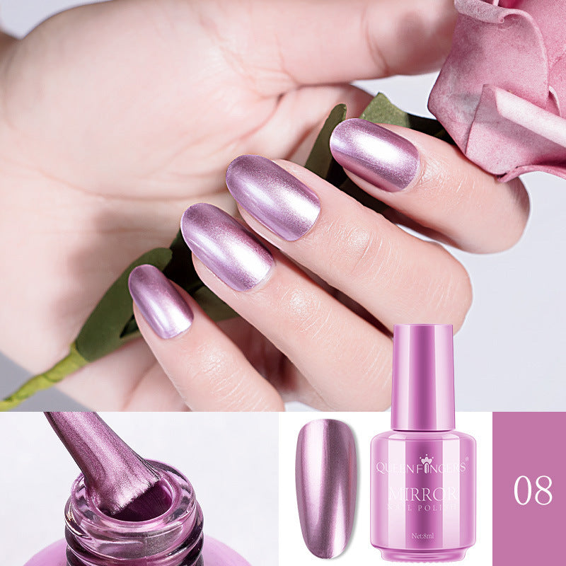 Metallic Nail Polish with Mirror Sheen in Multiple Colors-Mirror pink-Theone Apparel