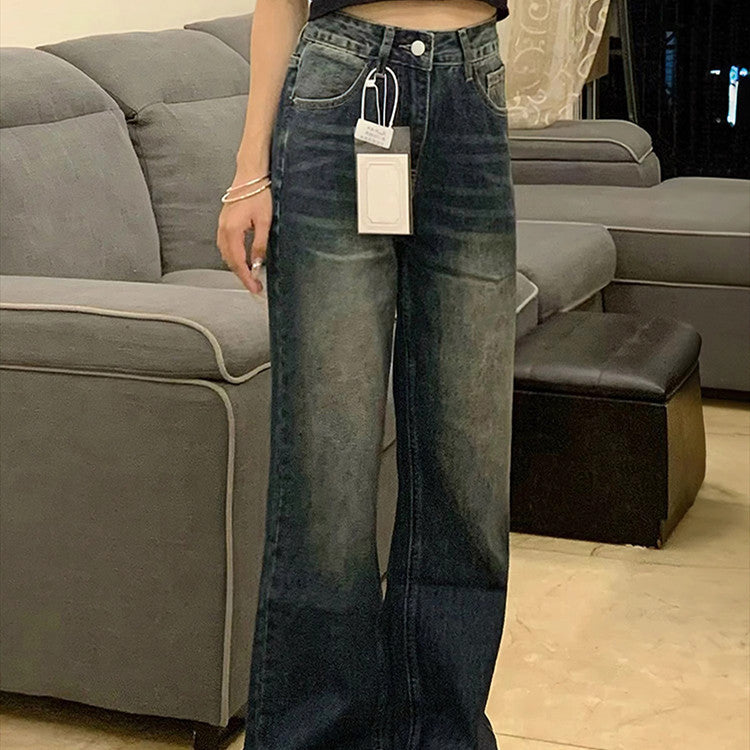 Retro Blue Plus Size Skinny Jeans For Women-Theone Apparel