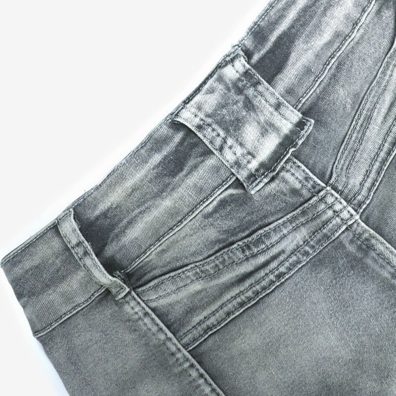 Retro Tight Skinny Jeans with National Fashion Flair-Theone Apparel