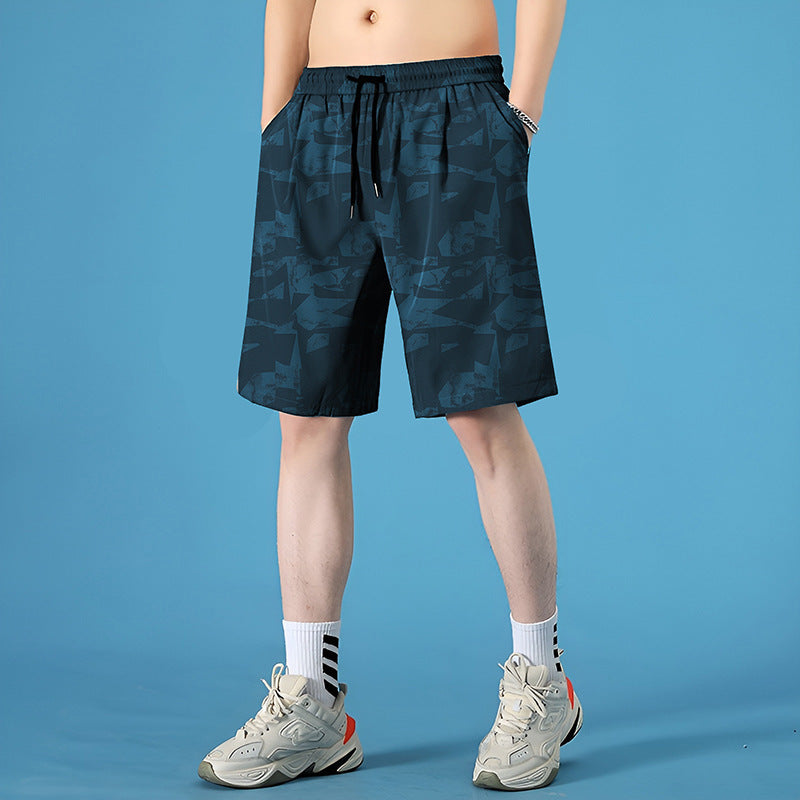 Seaside Quick-Dry Shorts for Effortless Water Transitions-Gray And Blue-Theone Apparel