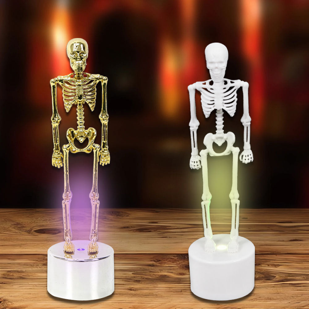 Skeleton Themed False Flame Candle Halloween Decoration-Theone Apparel