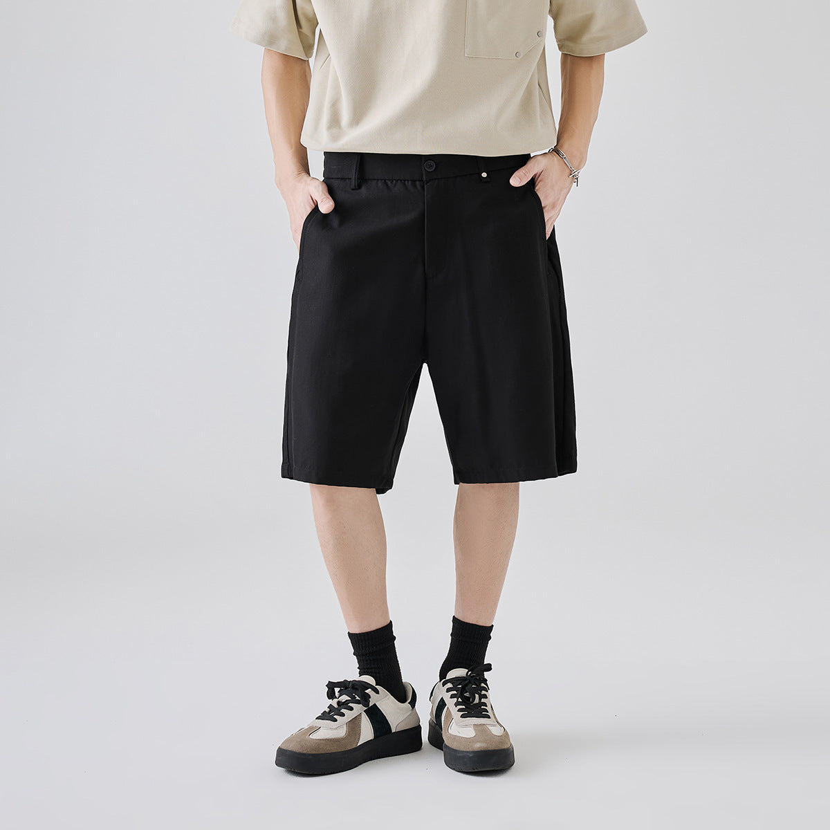 Soft Tencel Blend Bottoms for Premium Warm-Weather Style-Black-Theone Apparel