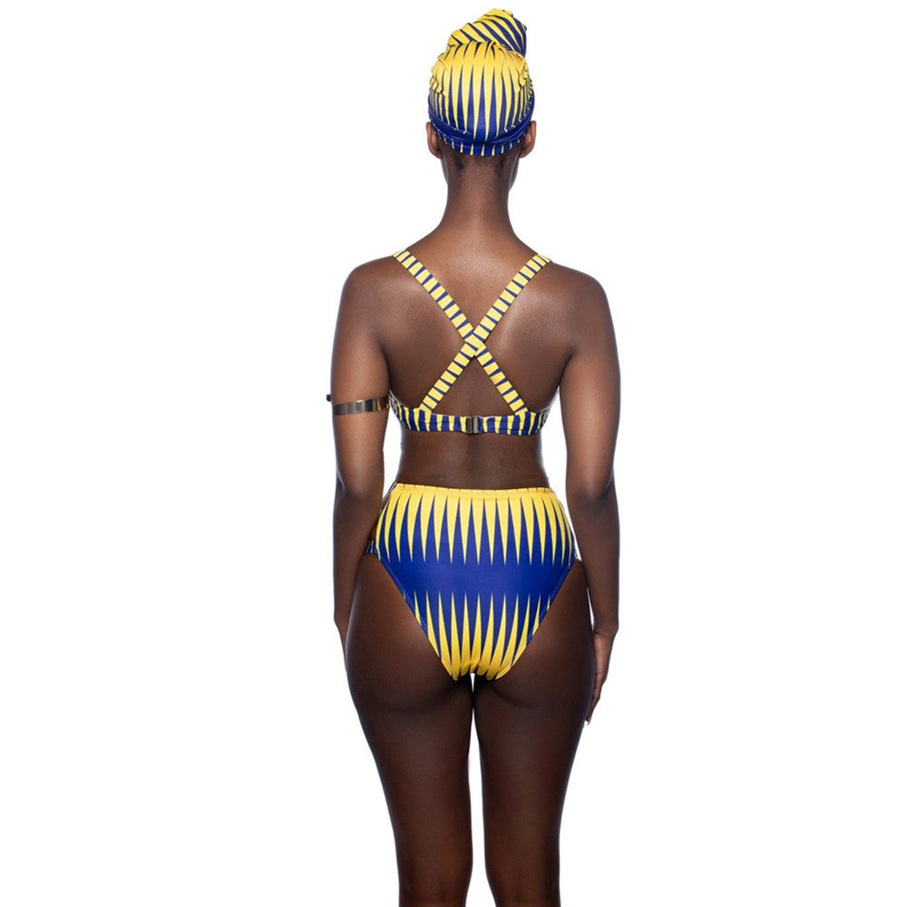 Split High-Waist Bikini for Flattering Curves and Comfort-Theone Apparel