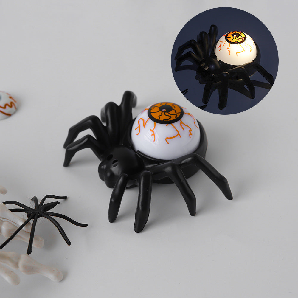 Spooky Disembodied Eyeball and Spider Lamp Table Decoration-Orange-Theone Apparel