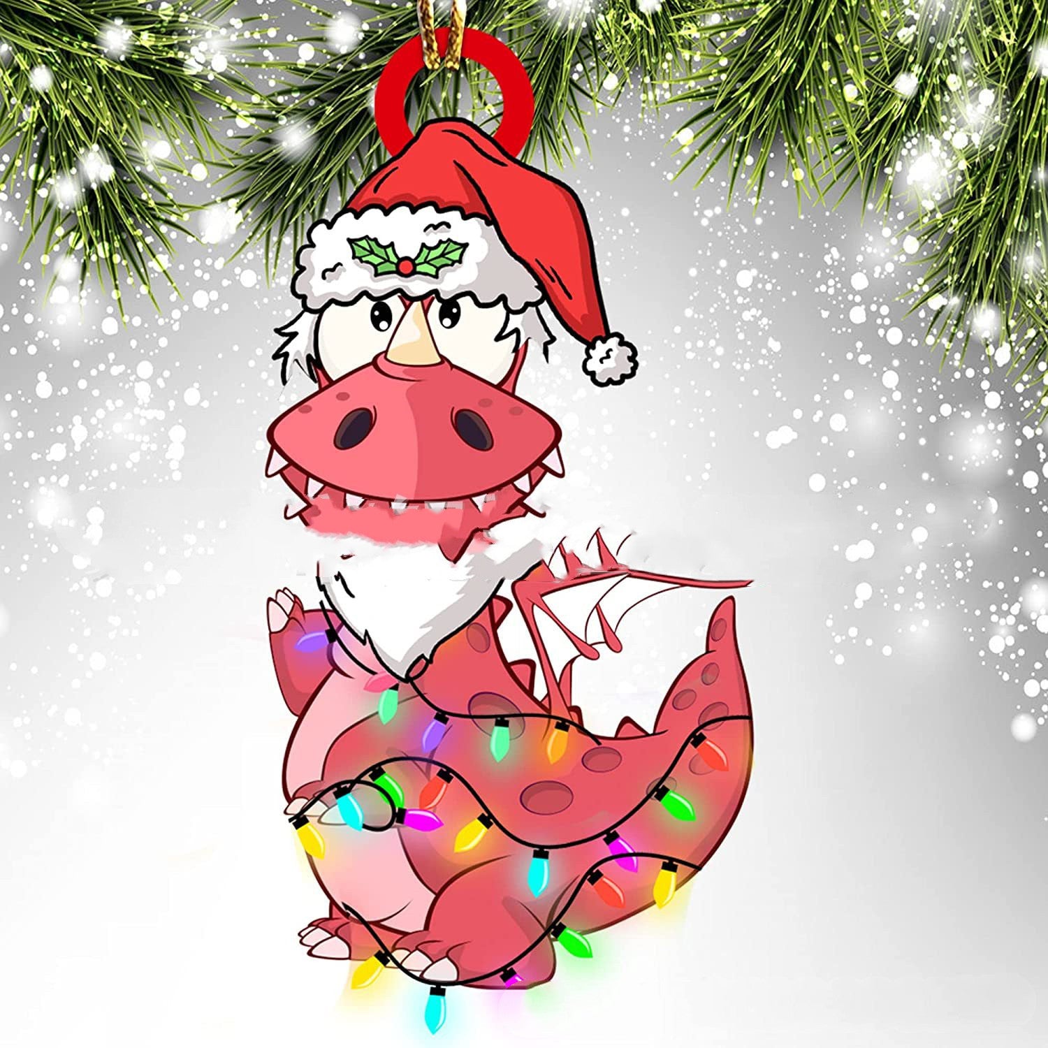 Unique Dragon Themed Hanging Christmas Decorations in Various Designs-16 Style-Theone Apparel