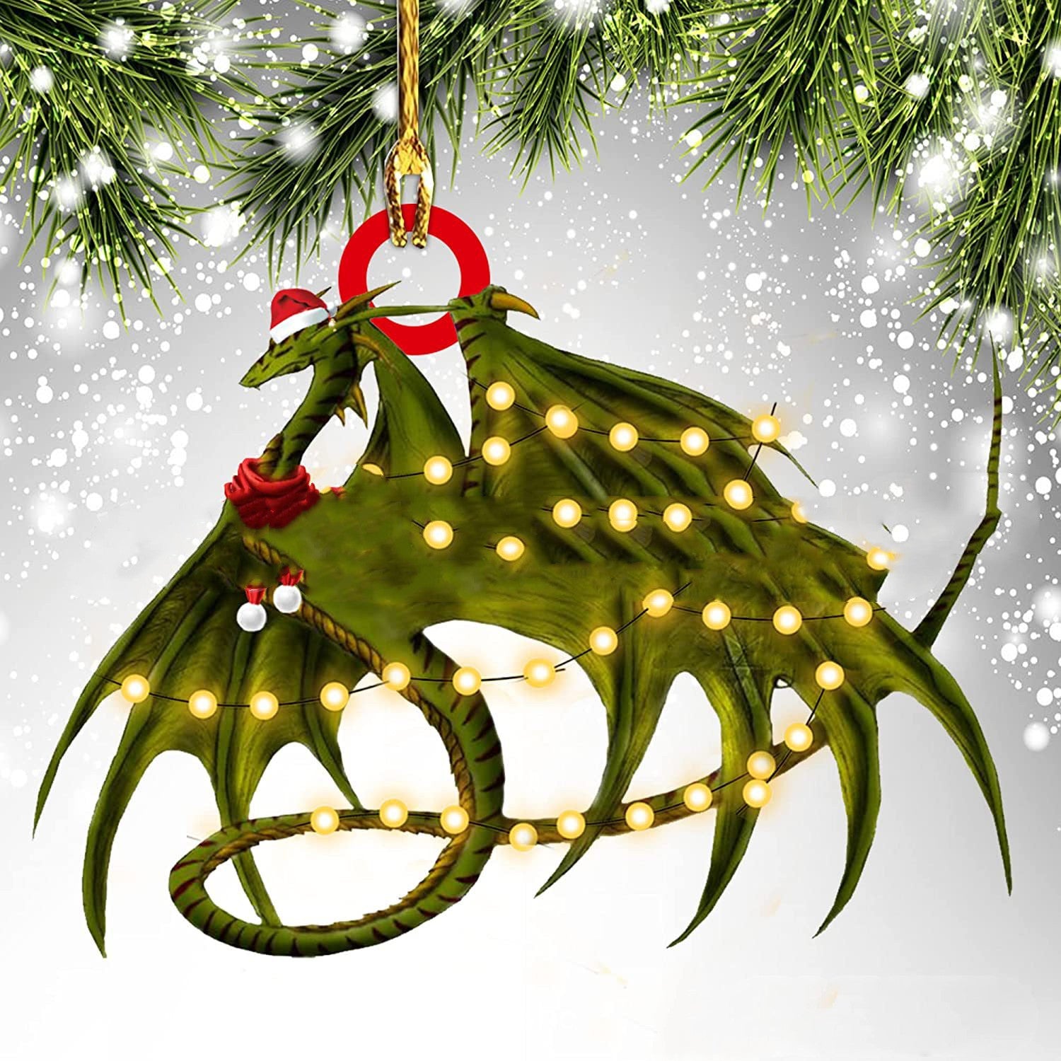 Unique Dragon Themed Hanging Christmas Decorations in Various Designs-6 Style-Theone Apparel