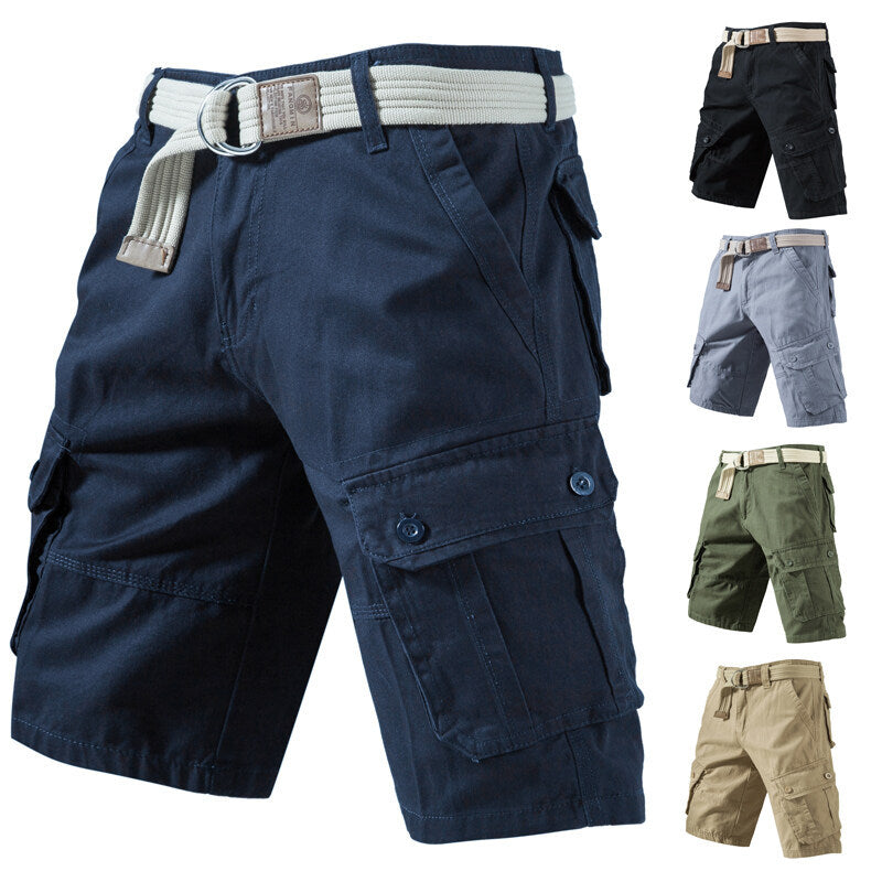Versatile Multi-Pocket Utility Bottoms Ideal for Everyday Wear-Navy Blue-Theone Apparel