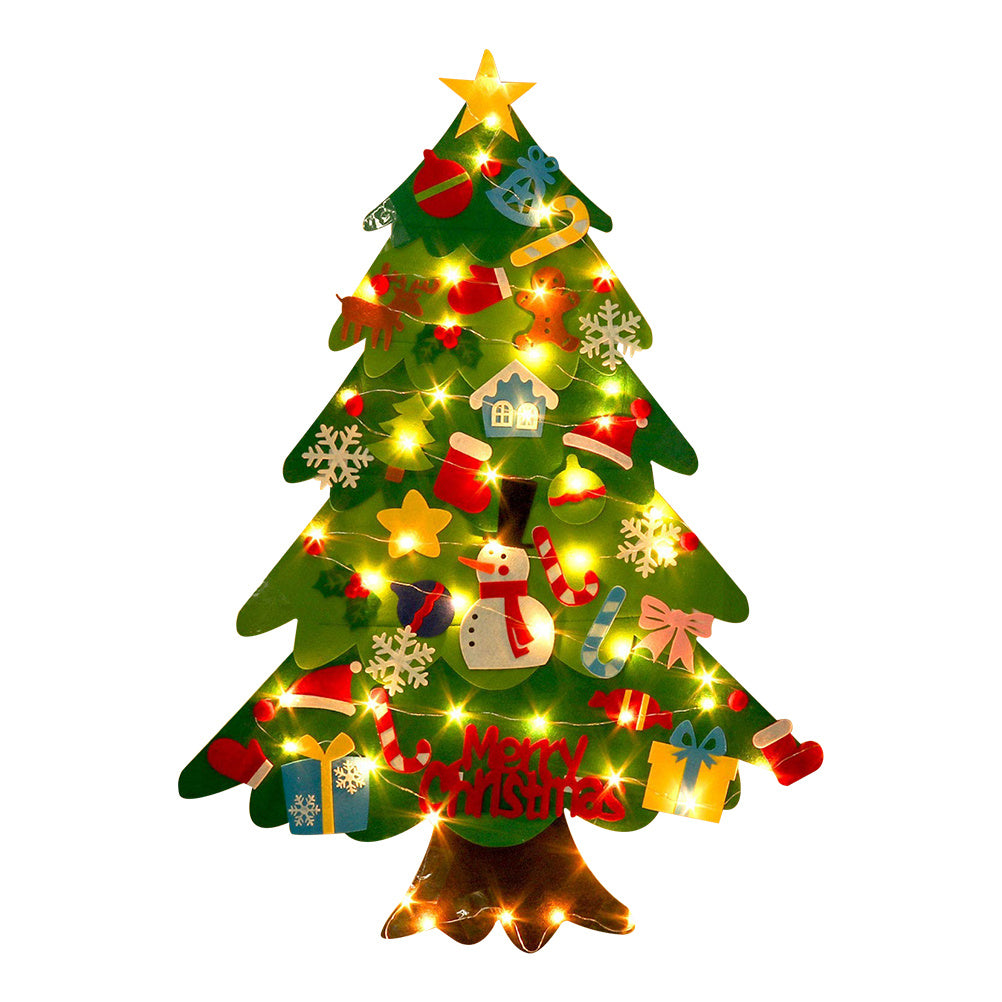 Wall Mounted Felt Christmas Tree with Felt Accessories for Kids-Theone Apparel