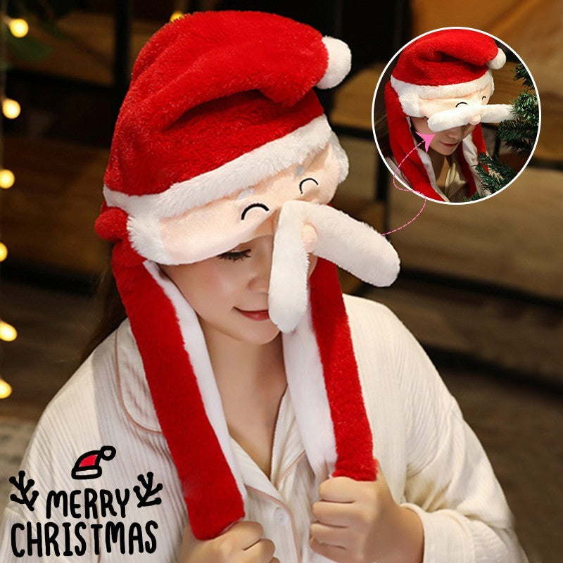 Whimsical Interactive Santa Hat with Long Straps-Theone Apparel