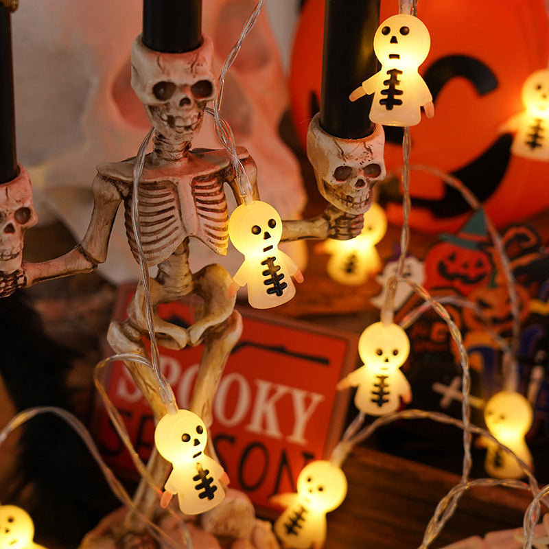 Whimsical Pumpkin Patch Orange String Lights for Halloween-Furuncle-Theone Apparel