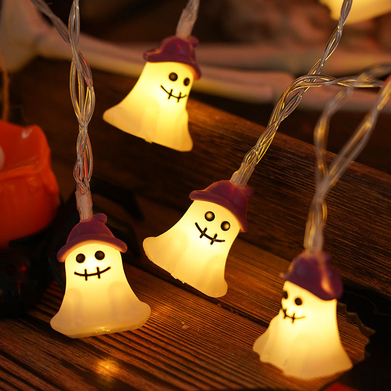 Whimsical Pumpkin Patch Orange String Lights for Halloween-Ghost-Theone Apparel