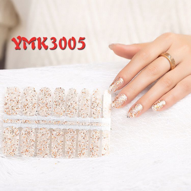 Women's Glittery Galaxy Nail Wraps for Fake Nails-Beige-Theone Apparel