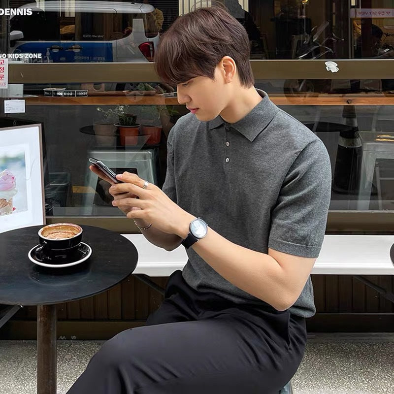 Summer Thin Men's Slim Casual Polo Shirt