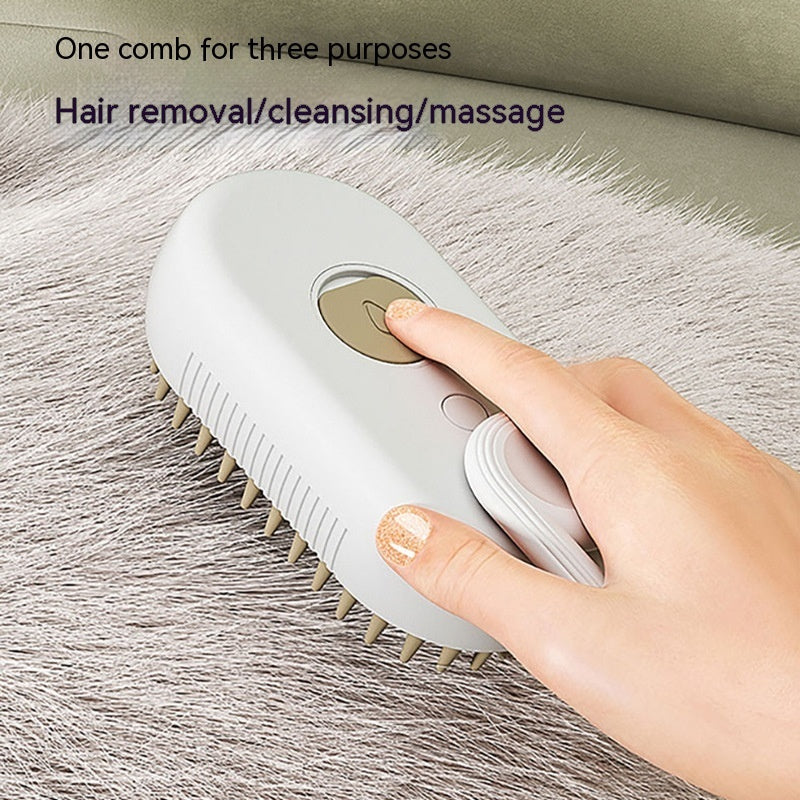 3 In 1 Electric Cat Steam Brush For Grooming And Massage