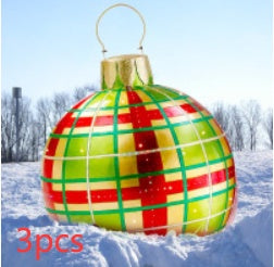 60 Centimeter Hanging Oversized PVC Christmas Ornaments for Exterior Decor